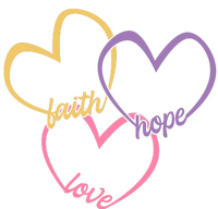 Faith Hope & Love Hearts Kids Tie-Dye T-Shirt